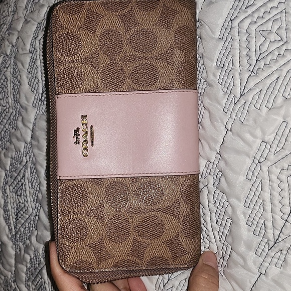Coach Brown and Pink Wallet - Picture 1 of 16